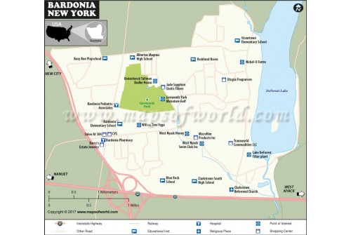 Bardonia City Map, New York
