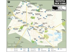 Batavia City Map, New York - Digital File