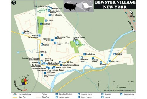 Brewster Village Map, New York