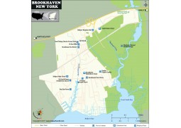 Brookhaven City Map, New York - Digital File
