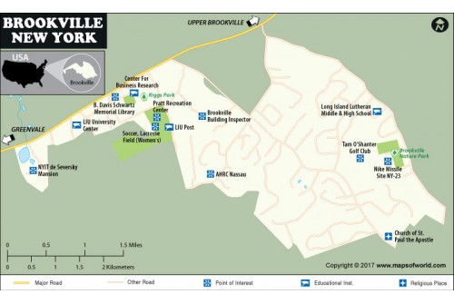 Brookville Village Map, New York