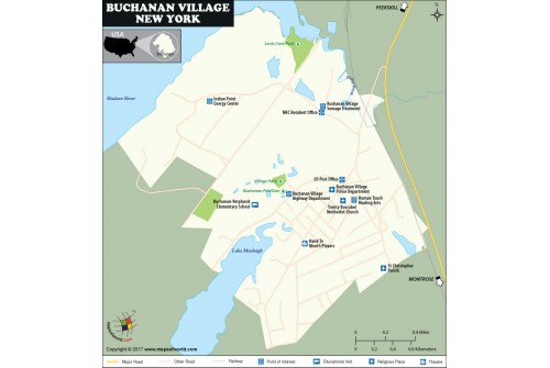 Buchanan Village Map, New York