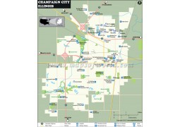 Champaign City Illinois - Digital File