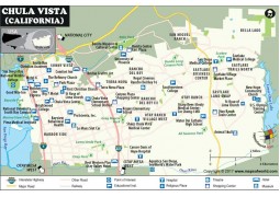 Chula Vista City Map, California - Digital File
