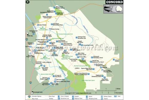 Concord City Map, California