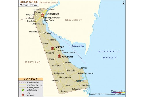 Delaware Museums Map