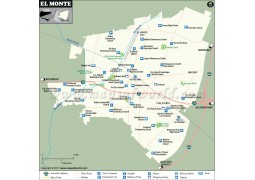 El Monte City Map, California - Digital File