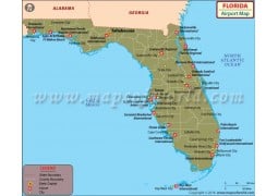 Florida Airport Map - Digital File