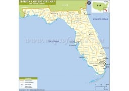 Largest Cities in Florida by Population - Digital File