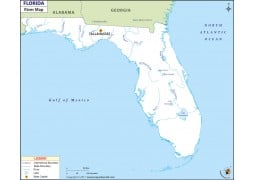 Florida Rivers Map - Digital File