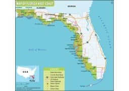 Map of Florida West Coast - Digital File