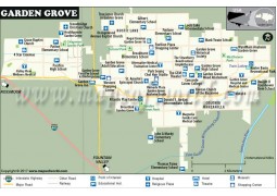 Garden Grove City Map, California - Digital File