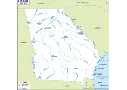 Georgia River Map (USA) - Digital File