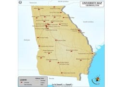 Map of Georgia Universities and Colleges - Digital File