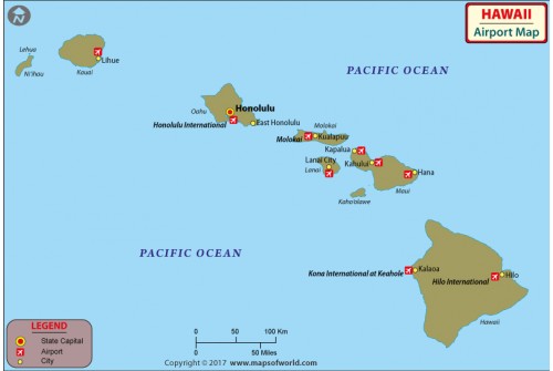 Hawaii Airports Map