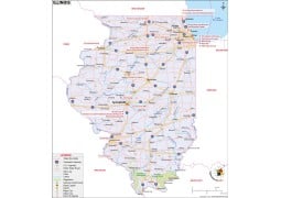 Illinois Map - Digital File