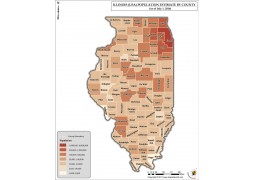 Illinois Population Estimate By County 2016 Map - Digital File