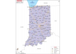 Indiana Road Map - Digital File