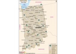 Indiana State Map - Digital File