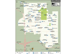 Inglewood City Map, California - Digital File
