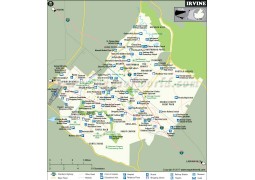 Irvine City Map, California - Digital File