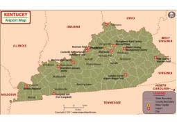 Kentucky Airports Map - Digital File