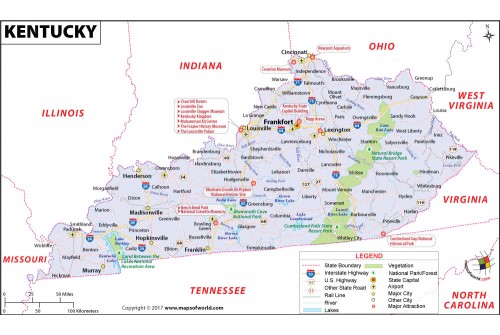 Reference Map of Kentucky
