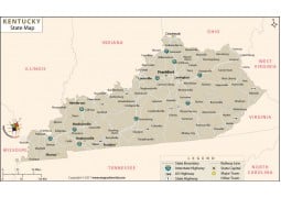 Kentucky State Map  - Digital File