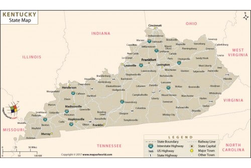 Kentucky State Map 