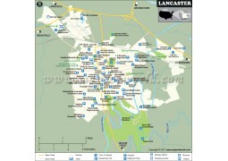 Lancaster City Map, Pennsylvania - Digital File
