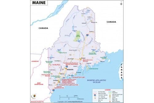 Reference Map of Maine