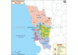California Bay Area Map - Digital File