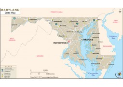 Maryland State Map - Digital File