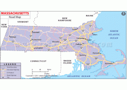 Massachusetts Road Map - Digital File