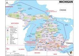 Reference Map of Michigan - Digital File