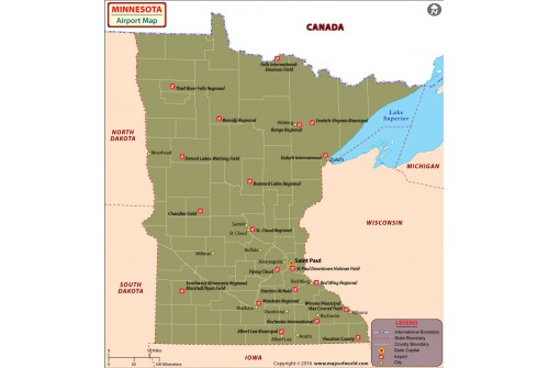 Minnesota Airports Map