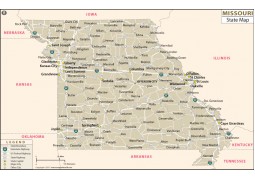 Missouri State Map - Digital File