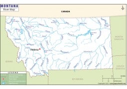 Montana River Map - Digital File