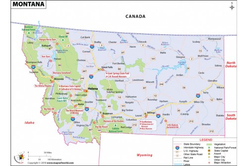Reference Map of Montana