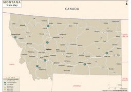 Montana State Map - Digital File