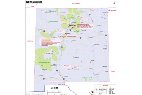 Reference Map of New Mexico