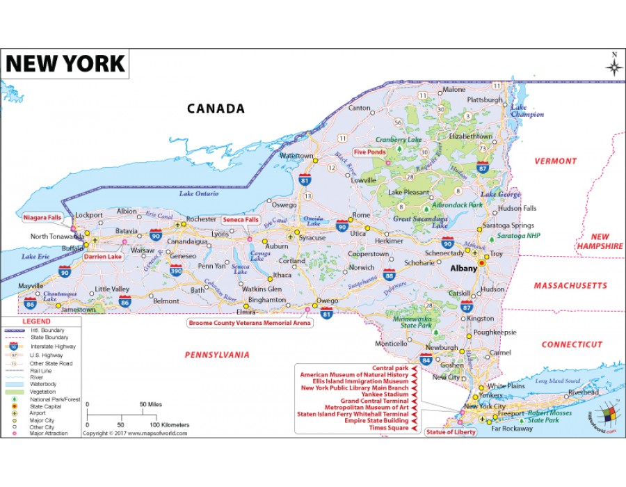Buy New York Map in Raster and Vector File Format
