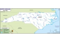 North Carolina River Map - Digital File