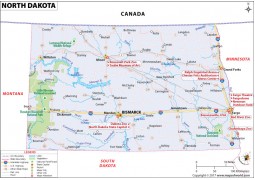 Reference Map of North Dakota - Digital File