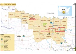 North Texas Map - Digital File