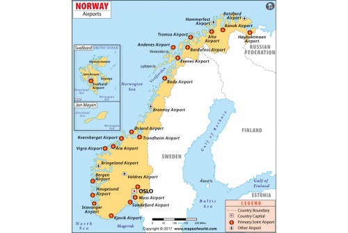 Norway Airports Map
