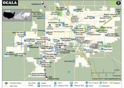 Ocala City Map, Florida - Digital File