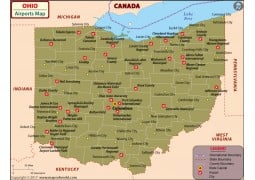 Ohio Airports Map - Digital File