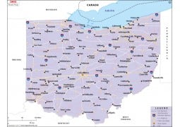 Ohio Road Map - Digital File