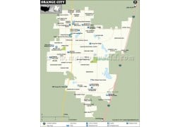 Orange City Map, Florida - Digital File
